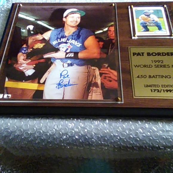 Pat Border 1992 World Series MVP Plaque - Picture 11 of 14
